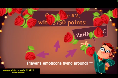 QuizWitz - závěr hry na velké obrazovce