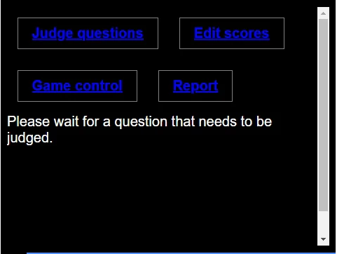 Screenshot der Jury-App im Wartezustand