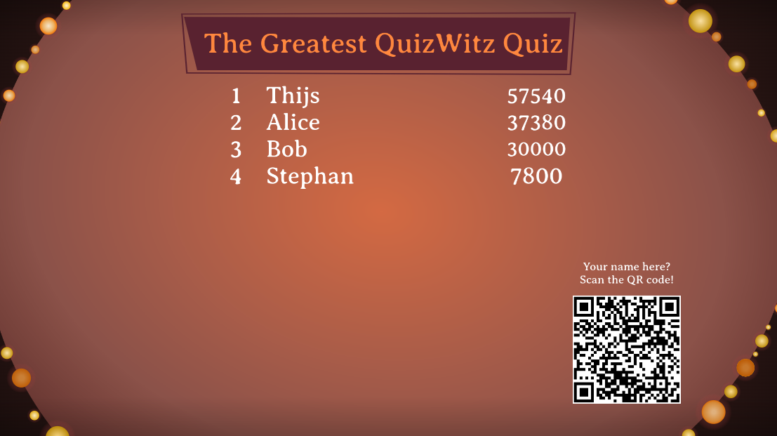 Une capture d’écran de l’application classement