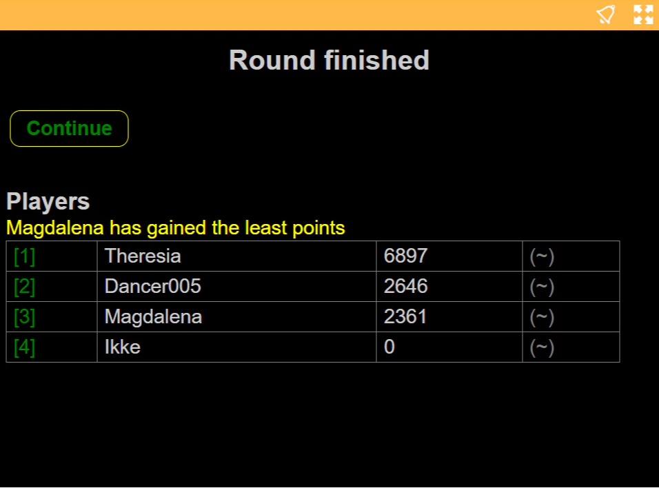 Quizmaster app - round outro