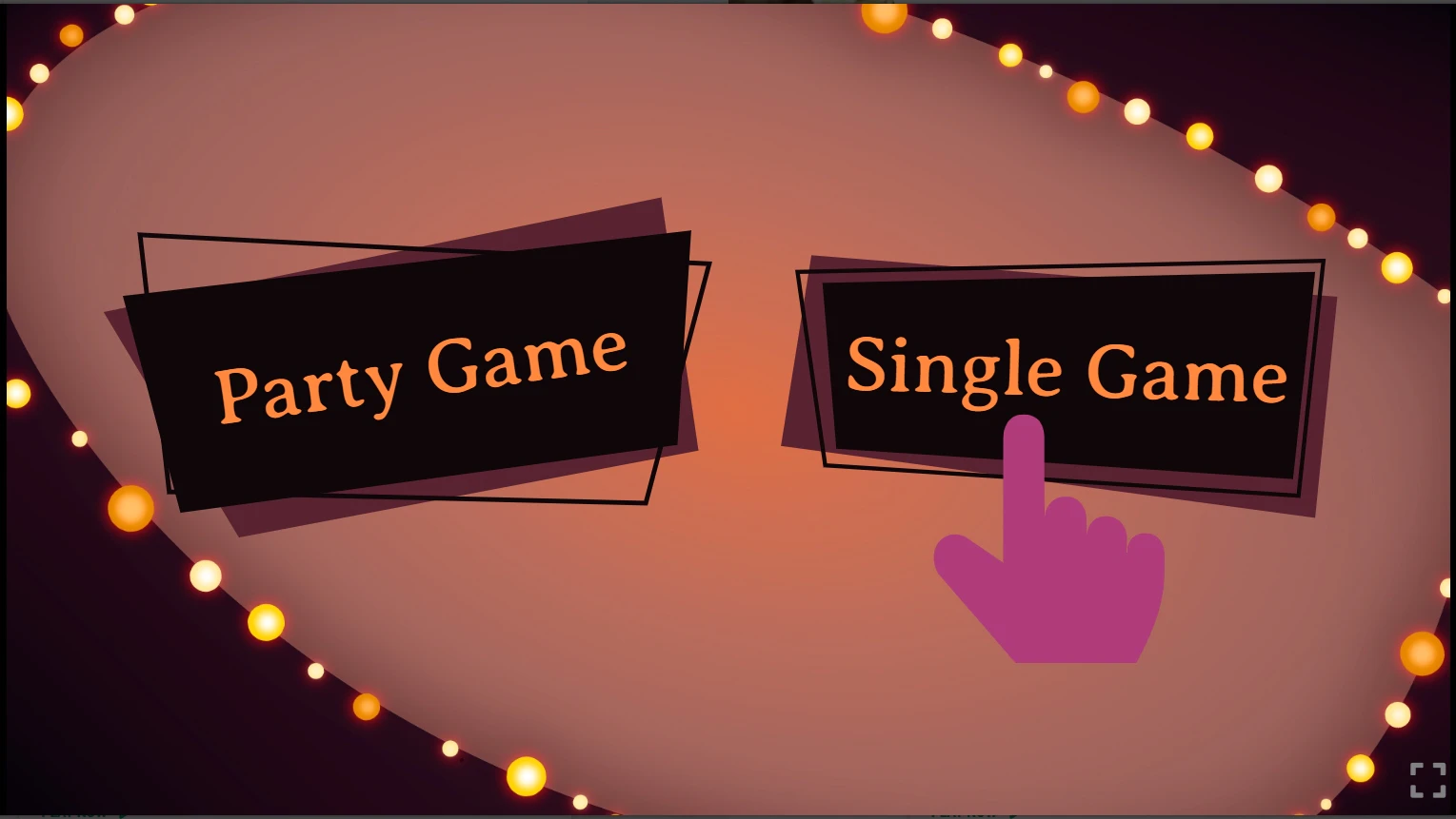 Schermata iniziale giocatore singolo di QuizWitz